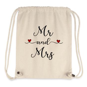Mr and Mrs - Stanley/Stella Recycled Gym Bag - natural - Front