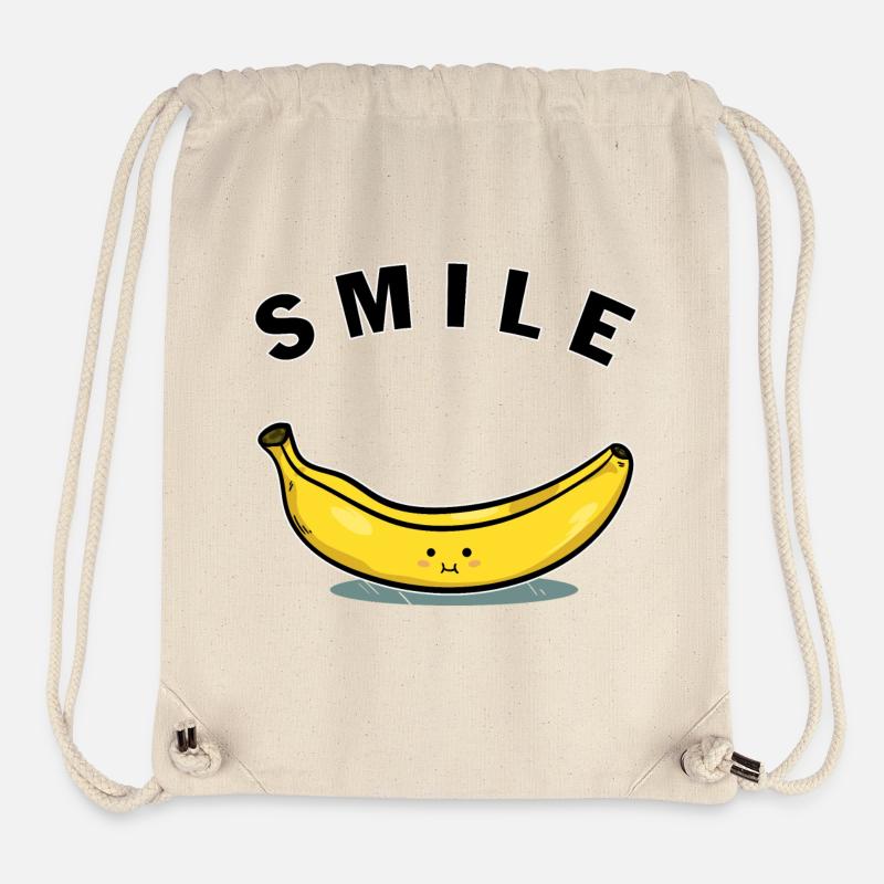 Sourire de banane - Sac à cordon recyclé Stanley/Stella - blanc naturel