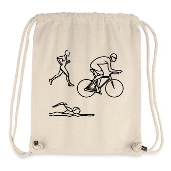 Triathlon Skizze - Stanley/Stella recycelter Gym Bag - Naturweiß - Vorne