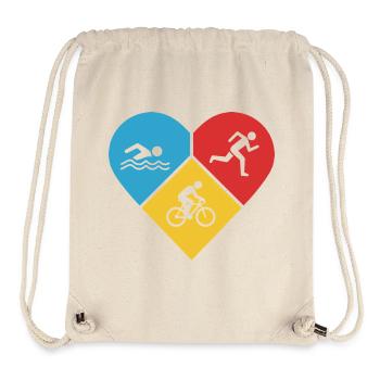 Ich liebe Triathlon - Stanley/Stella recycelter Gym Bag - Naturweiß - Vorne