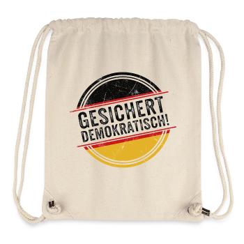 Démocrate assuré - Sac à cordon recyclé Stanley/Stella - blanc naturel - Devant