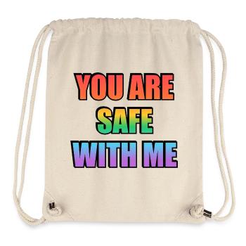 You Are Safe With Me Gradient - Stanley/Stella Recycled Gym Bag - natural - Front