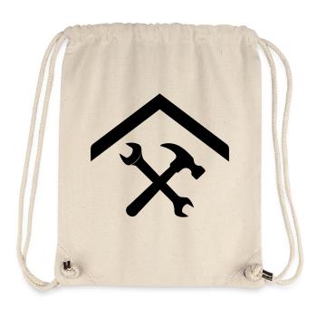 Hausmeister Handwerker – Hammer Schraubenschlüssel - Stanley/Stella recycelter Gym Bag - Naturweiß - Vorne