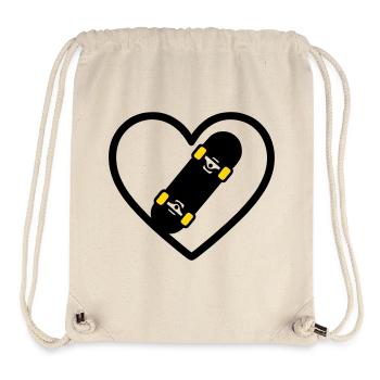 Skateboard Herz Sport Street Leidenschaft - Stanley/Stella recycelter Gym Bag - Naturweiß - Vorne