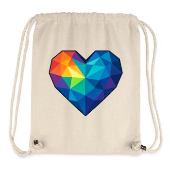 Herz Low Poly - Liebe - Valentinstag - Stanley/Stella recycelter Gym Bag - Naturweiß - Vorne