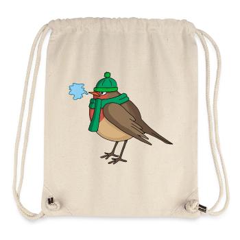 Der Vogel und der Winter - Stanley/Stella recycelter Gym Bag - Naturweiß - Vorne