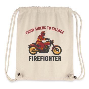Feuerwehrmann-Biker-Abzeichen Schablone Kunst - Stanley/Stella recycelter Gym Bag - Naturweiß - Vorne