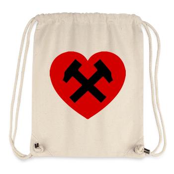 Heart with hammer and sickle - Stanley/Stella Recycled Gym Bag - natural - Front