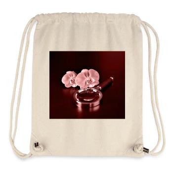 Fleurs d’orchidée et loupe - Sac à cordon recyclé Stanley/Stella - blanc naturel - Devant