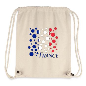 French Circle Dots Pattern - Stanley/Stella Recycled Gym Bag - natural - Front
