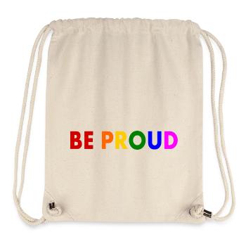 Be proud - Sac à cordon recyclé Stanley/Stella - blanc naturel - Devant