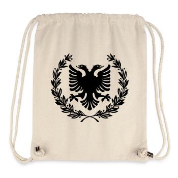 Shqipe Wreath – Albania Laurel Double Head Eagle - Stanley/Stella Recycled Gym Bag - natural - Front