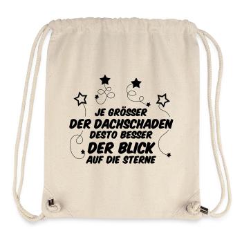 Motivierende Sternenhimmel-Botschaft - Stanley/Stella recycelter Gym Bag - Naturweiß - Vorne