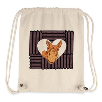 Muli Donkey Ungulate Heart Hearts Valentine's Day - Stanley/Stella Recycled Gym Bag - natural - Front