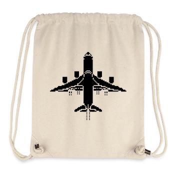 Flugzeug Pixel Art - Stanley/Stella recycelter Gym Bag - Naturweiß - Vorne