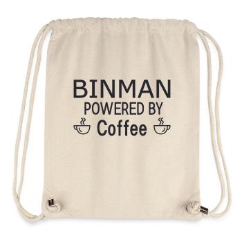 Binman Powered By Coffee - Stanley/Stella recycelter Gym Bag - Naturweiß - Vorne