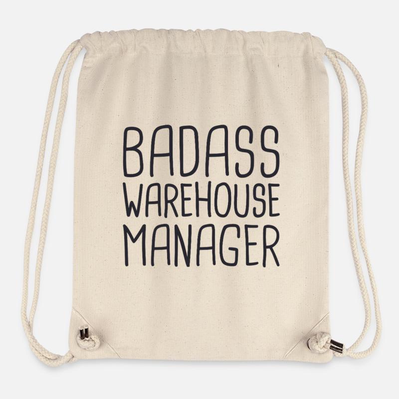 Warehouse Manager Badass - Stanley/Stella recycelter Gym Bag - Naturweiß