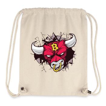 Bitcoin Bull Head Art - Stanley/Stella Recycled Gym Bag - natural - Front