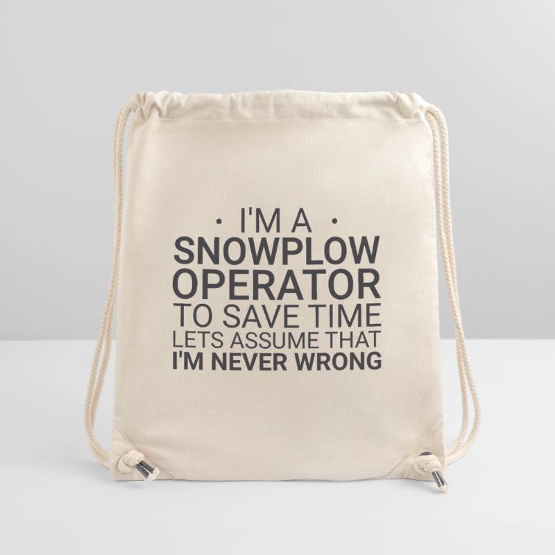 Snowplow Operator Never Wrong Schneepflugfahrer Stanley/Stella recycelter Gym Bag
