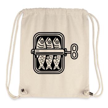 sardinen dose - Stanley/Stella recycelter Gym Bag - Naturweiß - Vorne