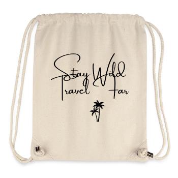 Stay Wild, Travel Far Adventure Shirt - Stanley/Stella Recycled Gym Bag - natural - Front