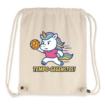 Speed Counter-Kick Unicorn Handball Attack - Stanley/Stella Recycled Gym Bag - natural - Front