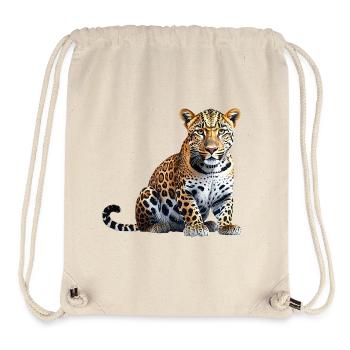 Leopard - Stanley/Stella recycelter Gym Bag - Naturweiß - Vorne