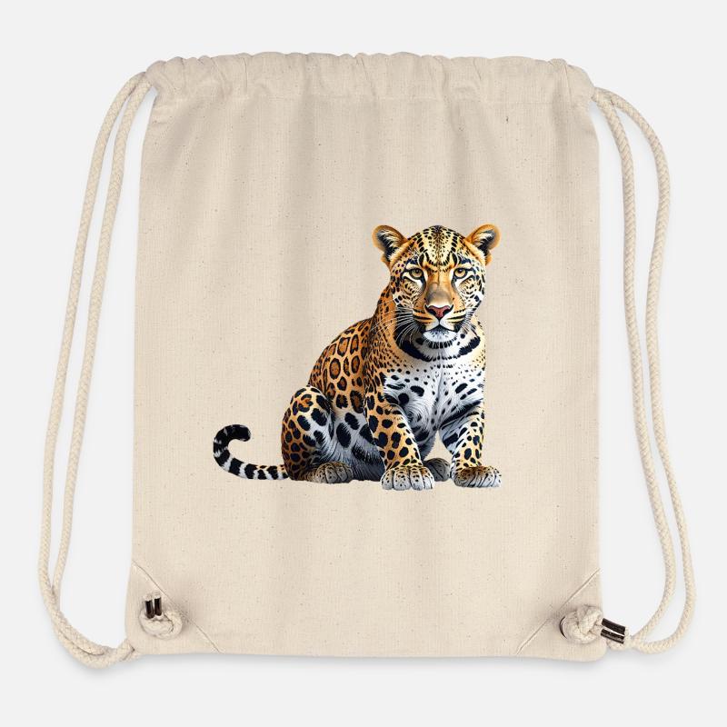 Leopard - Stanley/Stella recycelter Gym Bag - Naturweiß