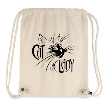 Cat Lady Katze Katzen black  - Stanley/Stella recycelter Gym Bag - Naturweiß - Vorne