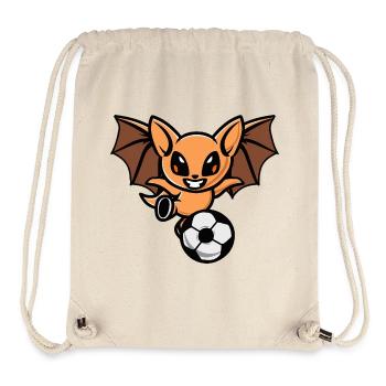 Kicker de chauve-souris orange - Sac à cordon recyclé Stanley/Stella - blanc naturel - Devant