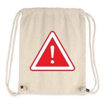 Attention! Beware Sign - Stanley/Stella Recycled Gym Bag - natural - Front