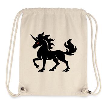 Schatten-Einhorn mit roten Augen dunkle Fantasy-Kunst - Stanley/Stella recycelter Gym Bag - Naturweiß - Vorne