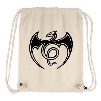 Fliegender Schwarzer Drache - Stanley/Stella recycelter Gym Bag - Naturweiß - Vorne