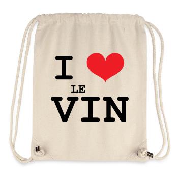 Ich liebe Wein / Alkohol - Stanley/Stella recycelter Gym Bag - Naturweiß - Vorne