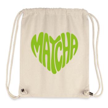Matcha Herz Form - Stanley/Stella recycelter Gym Bag - Naturweiß - Vorne