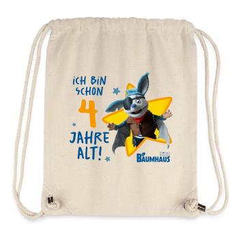 KIKA Cabane dans l’arbre avec l’anniversaire de Fidi 4 ans de pirate - Sac à cordon recyclé Stanley/Stella - blanc naturel - Devant