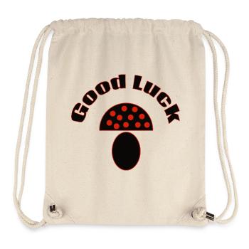 Good Luck Mushroom Minimal Icon Design - Stanley/Stella recycelter Gym Bag - Naturweiß - Vorne