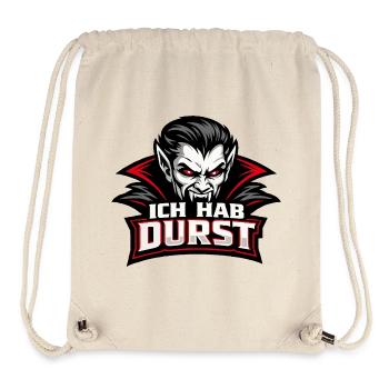 Ich Hab Durst - Dark Humor Vampir Motiv - Stanley/Stella recycelter Gym Bag - Naturweiß - Vorne