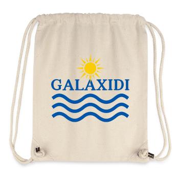 Galaxidi-Sonne und Wellen - Stanley/Stella recycelter Gym Bag - Naturweiß - Vorne