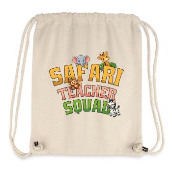 Safari Teacher Squad Zoo Party Jungle Zoo Birthday - Stanley/Stella Recycled Gym Bag - natural - Front