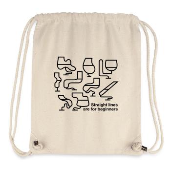 Straight lines are for beginners - Stanley/Stella Recycled Gym Bag - natural - Front