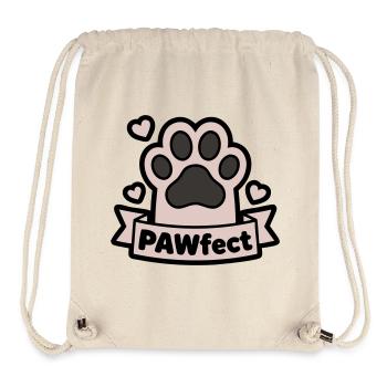 Paw Paw Pawfect Banner Text Box - Stanley/Stella Recycled Gym Bag - natural - Front