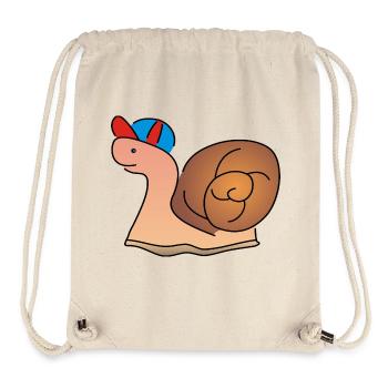 snail schnecke - Stanley/Stella recycelter Gym Bag - Naturweiß - Vorne
