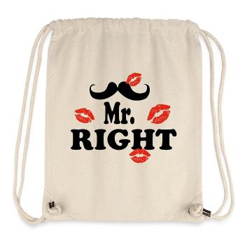 mr. right - Stanley/Stella recycelter Gym Bag - Naturweiß - Vorne