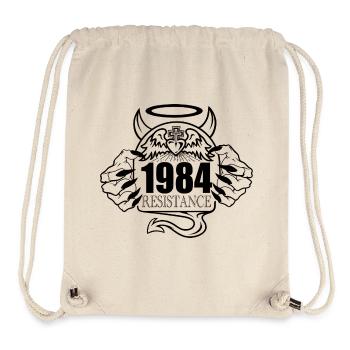 1984 Widerstand – Rebell gegen Kontrolldesign - Stanley/Stella recycelter Gym Bag - Naturweiß - Vorne