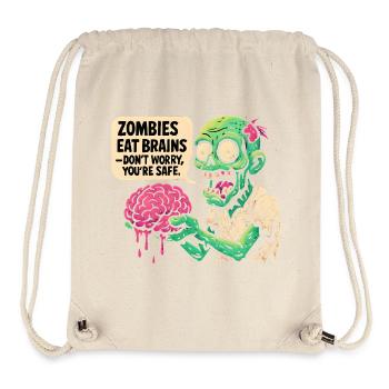 Zombie Gehirn Spaß Retro - Stanley/Stella recycelter Gym Bag - Naturweiß - Vorne