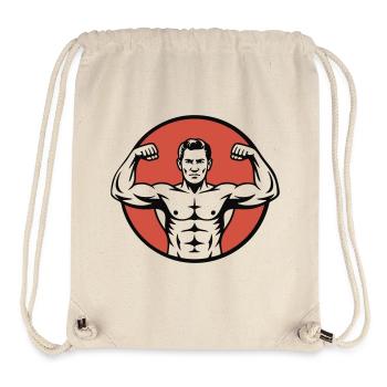 Homme fort vintage - Sac à cordon recyclé Stanley/Stella - blanc naturel - Devant