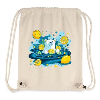 Lemon bear in the water bubble - Stanley/Stella Recycled Gym Bag - natural - Front