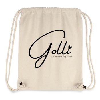 Für die coolste Gotti, Geschenk Patentante, Gotte - Stanley/Stella recycelter Gym Bag - Naturweiß - Vorne