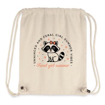 Feral girl summer raccoon aesthetic - Stanley/Stella Recycled Gym Bag - natural - Front